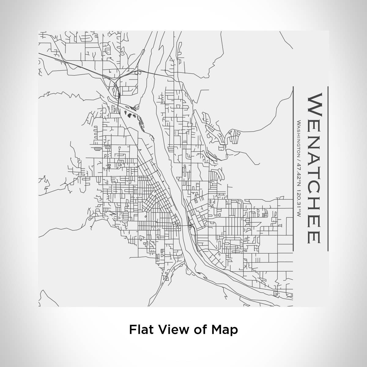 Wenatchee WA Map Tumbler in Matte White
