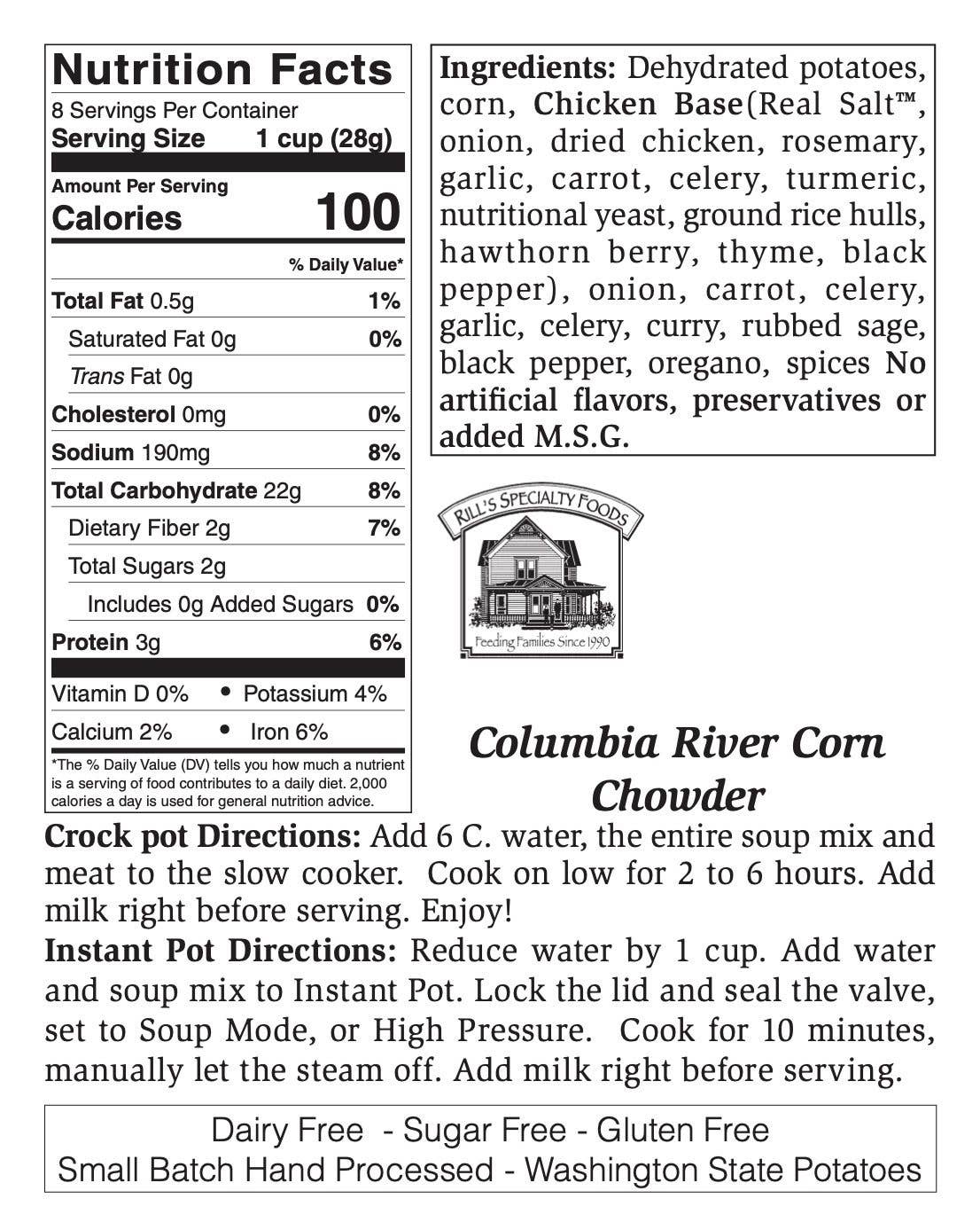 Columbia River Corn Chowder Soup Mix