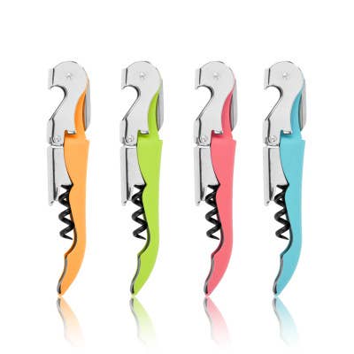 Truetap™: Soft-Touch Double-Hinged Corkscrew - Pink