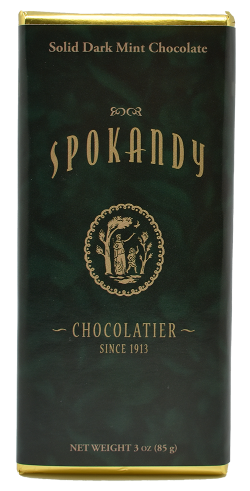 3 oz Solid Dark Minted Chocolate Bar