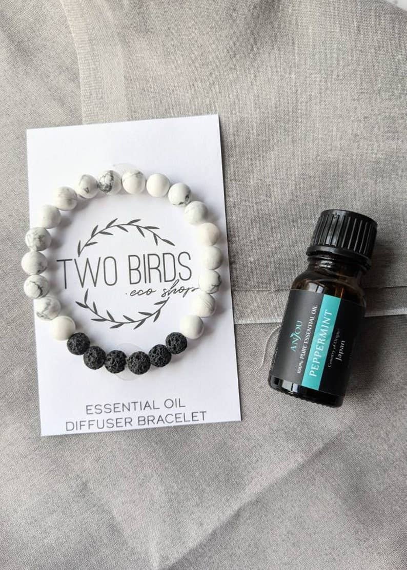 Marble Howlite & Lava Rock Diffuser Bracelet