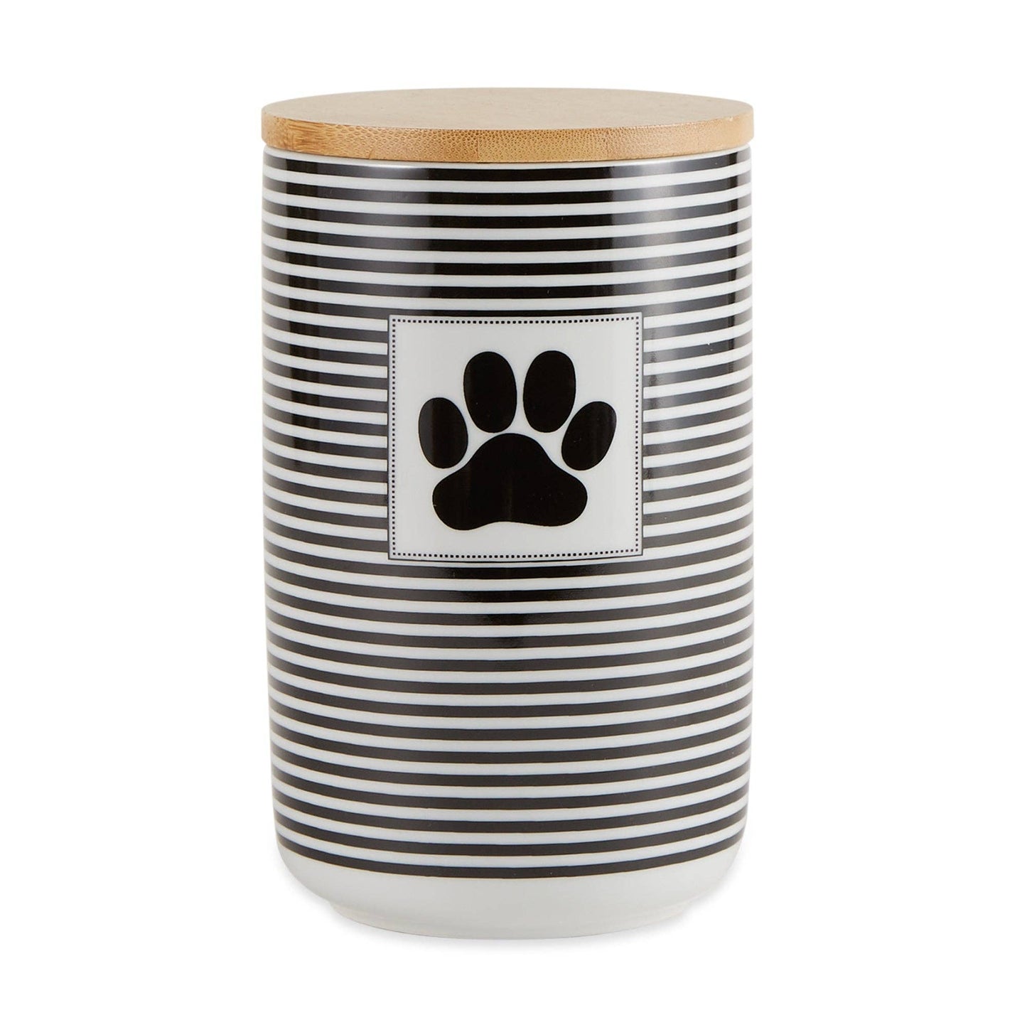 Black and White Striped Treat Canister