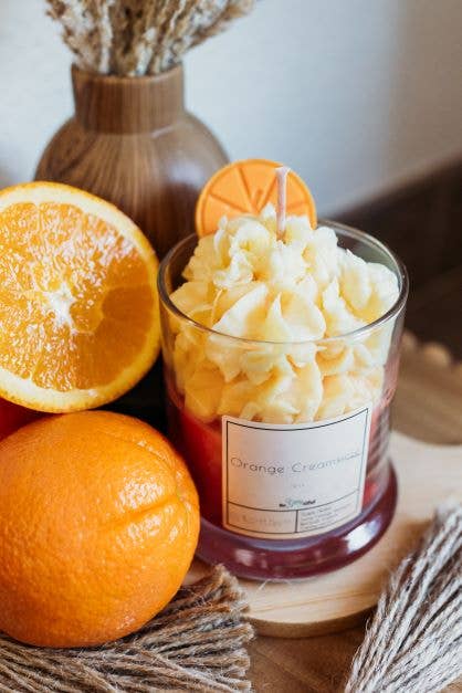 Orange Creamsicle Dessert Candle