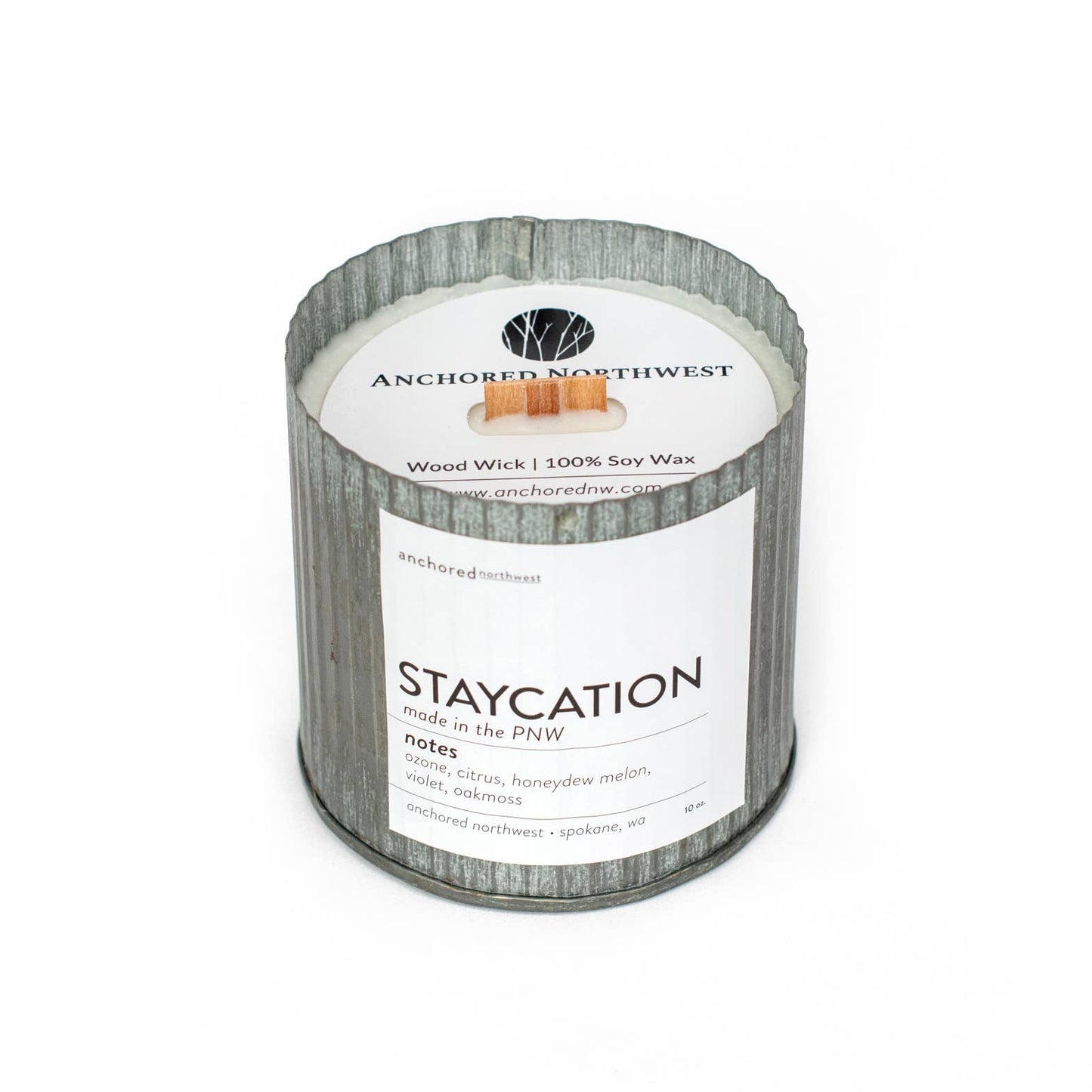 Staycation Wood Wick Rustic Farmhouse Soy Candle