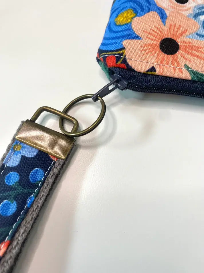 Multicolored Floral Wristlet