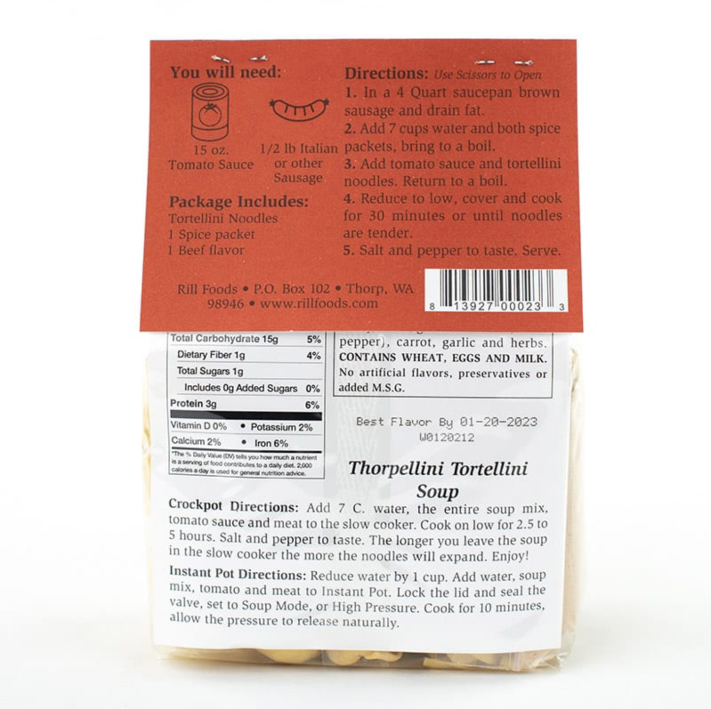 Thorpellini Tortellini Soup Mix