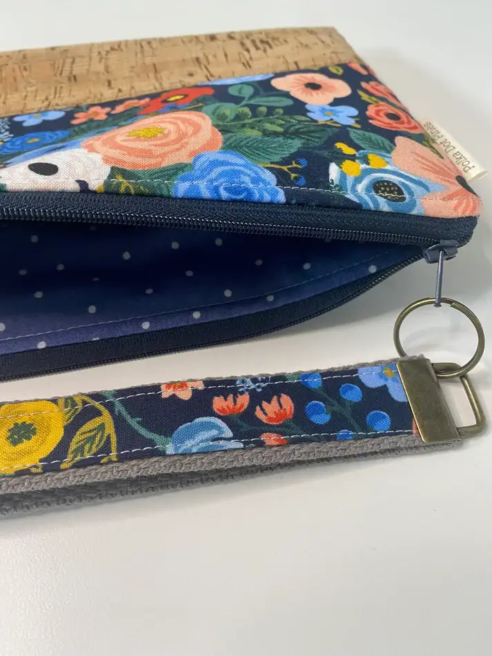 Multicolored Floral Wristlet