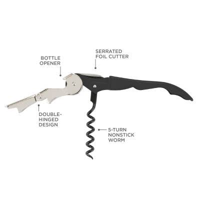 Truetap™: Soft-Touch Double-Hinged Corkscrew - Pink