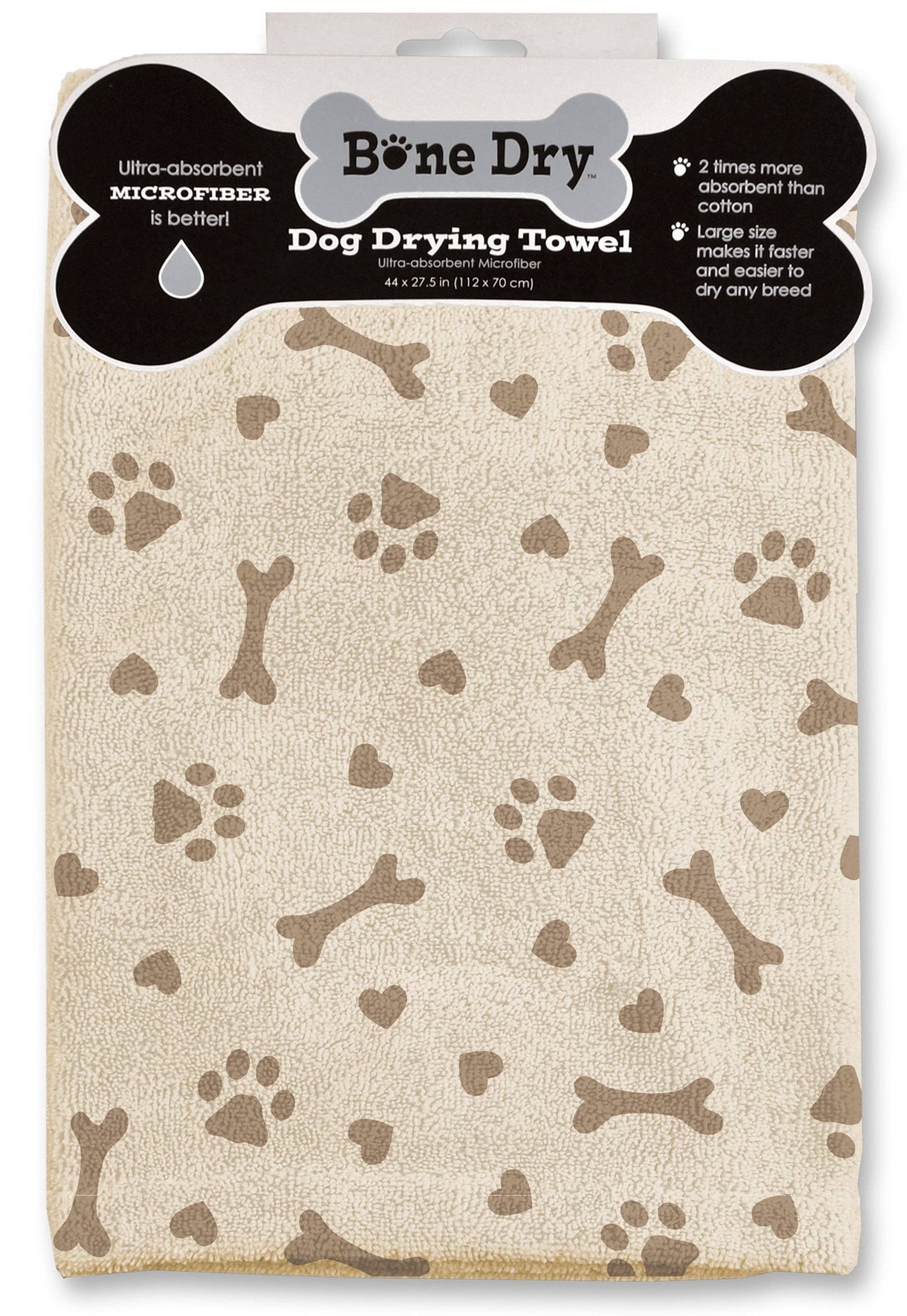 Taupe Microfiber Drying Pet Towel