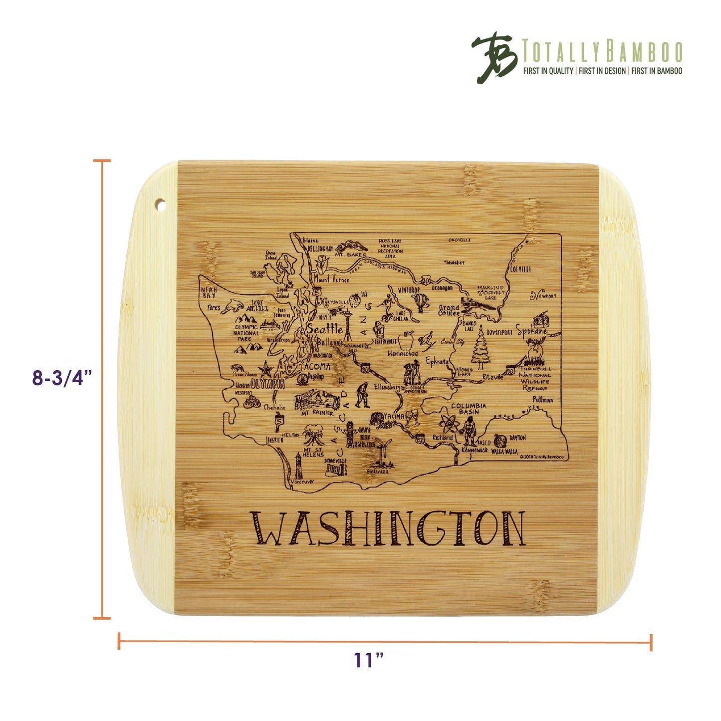 A Slice of Life Washington 11" Cutting & Serving Board