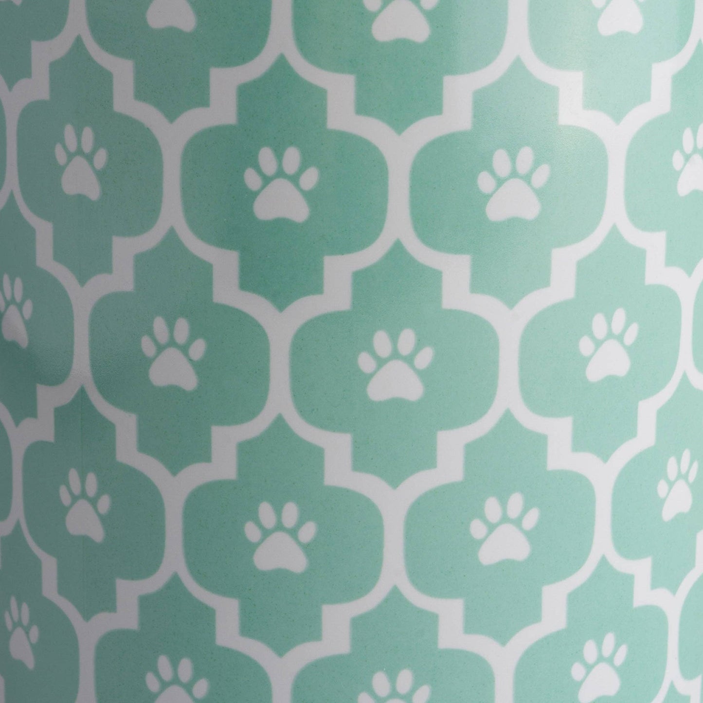 Aqua Paw Lattice Print Ceramic Treat Canister