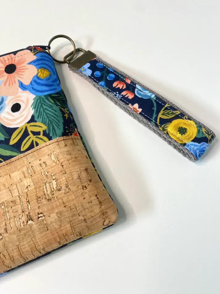 Multicolored Floral Wristlet