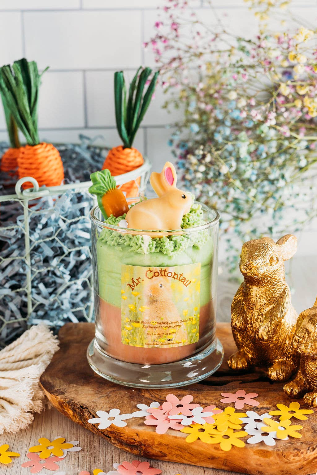 Mr. Cottontail Dessert Candle