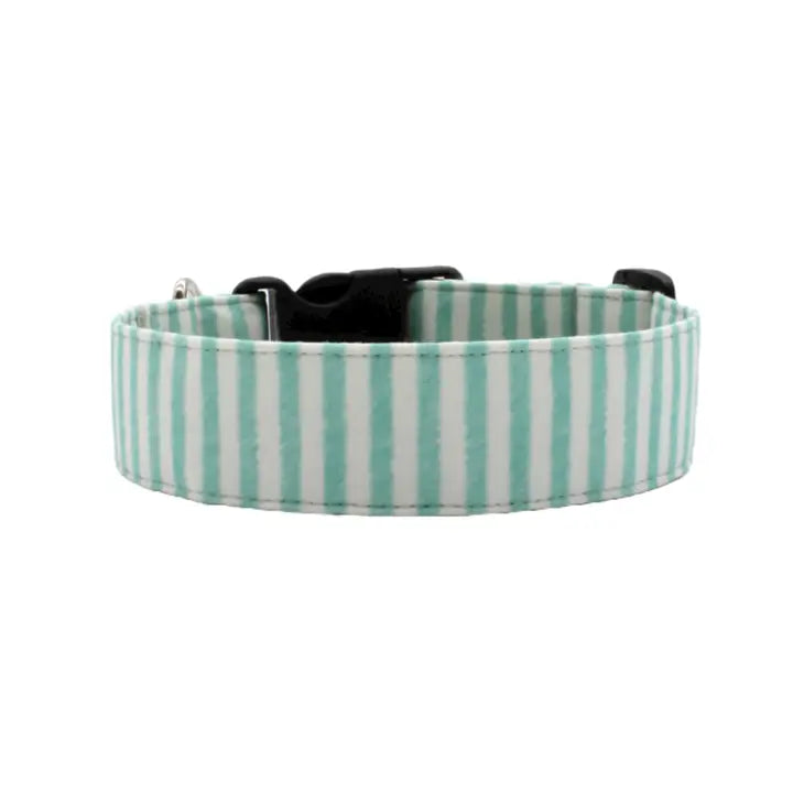 Blue and White Striped Collar