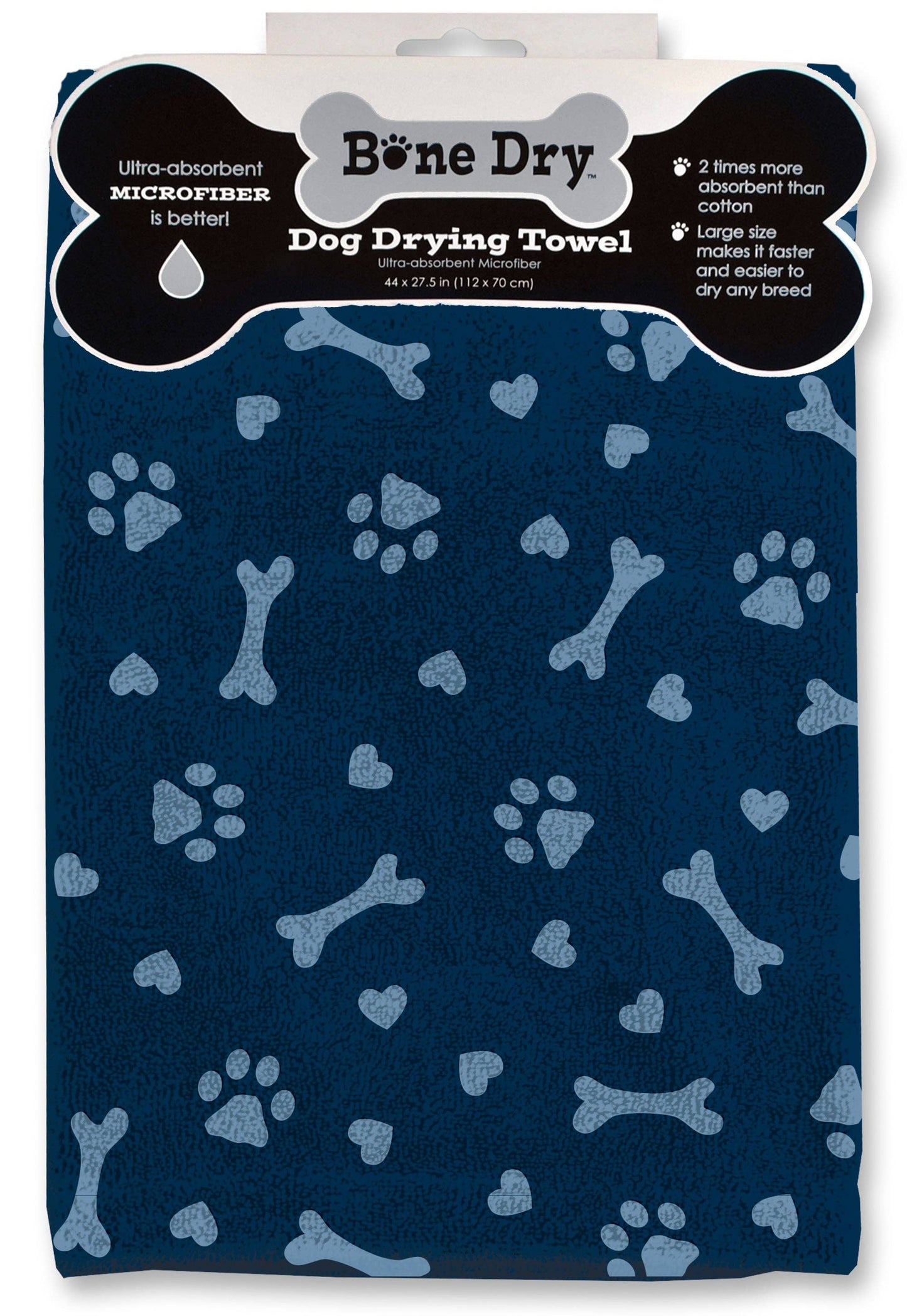Navy Microfiber Drying Pet Towel