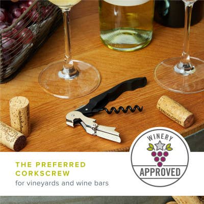 Truetap™: Soft-Touch Double-Hinged Corkscrew - Pink