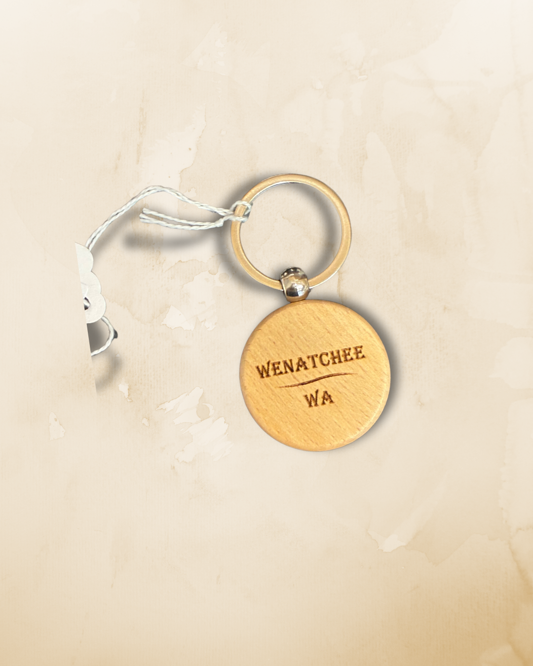 Wenatchee WA Wood Keychain