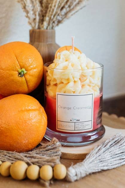 Orange Creamsicle Dessert Candle