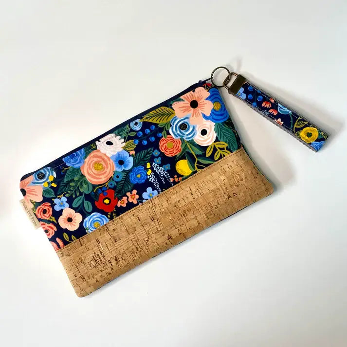 Multicolored Floral Wristlet