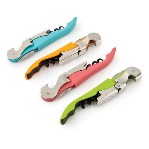 Truetap™: Soft-Touch Double-Hinged Corkscrew - Orange