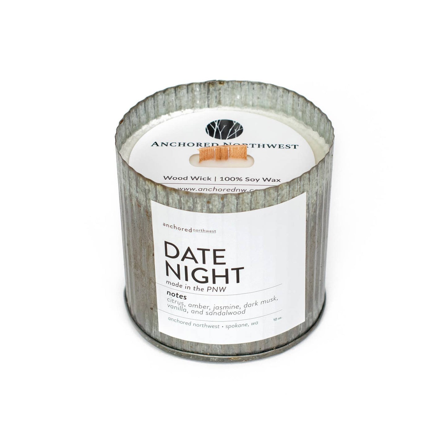 Date Night Wood Wick Rustic Farmhouse Soy Candle