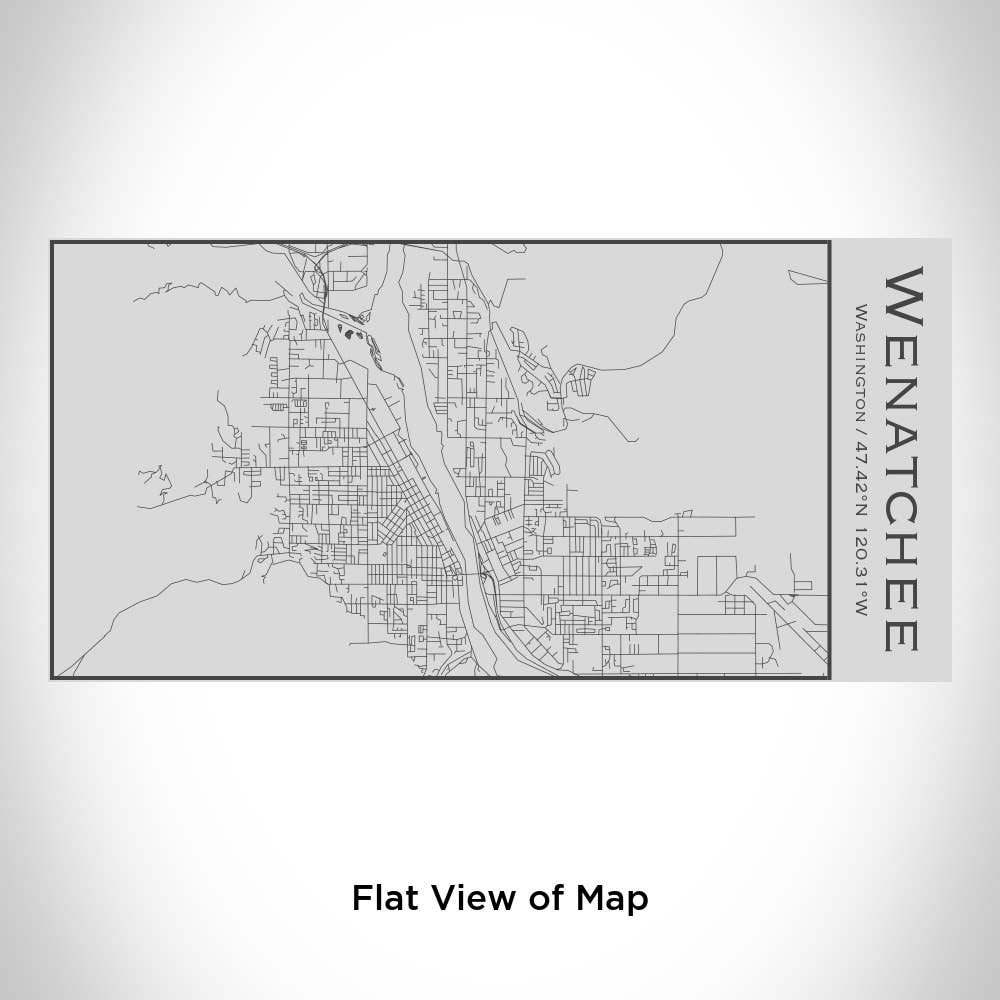Wenatchee WA Map Insulated Bottle in Stainless Steel