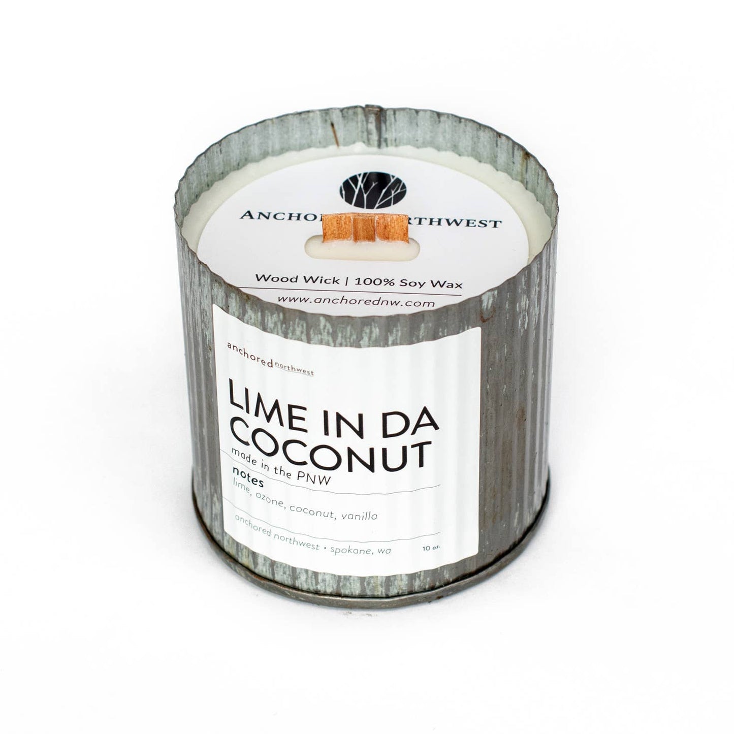 Lime in da Coconut Wood Wick Rustic Farmhouse Soy Candle