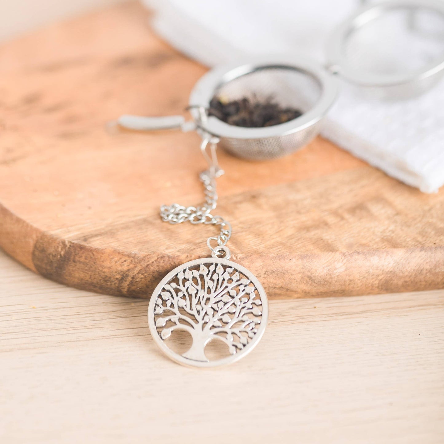 Loose Leaf Tea Infuser, Tree of Life Charm Ball, Tea Gift