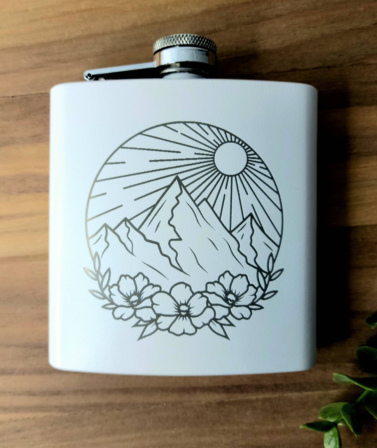 Floral Mountain Flask