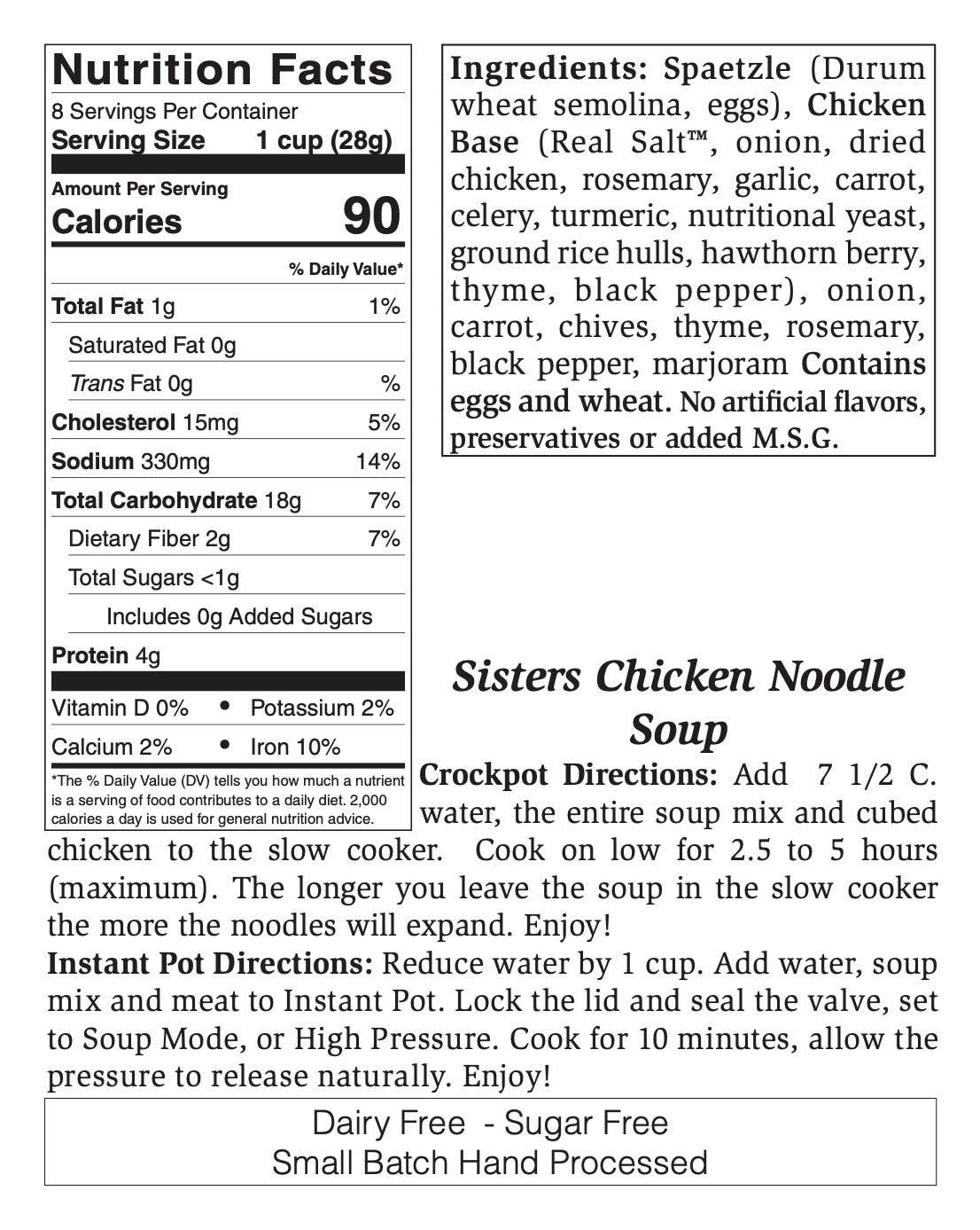 Sisters Chicken Noodle Soup Mix