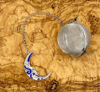 Loose Tea Infuser,  Blue Moon Charm Ball, Tea Lover Gift