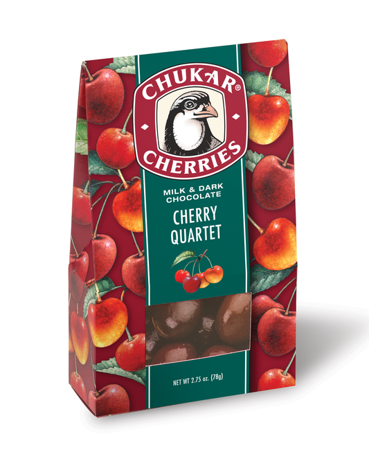 2.75 oz Cherry Quartet - Milk and Dark Chocolate