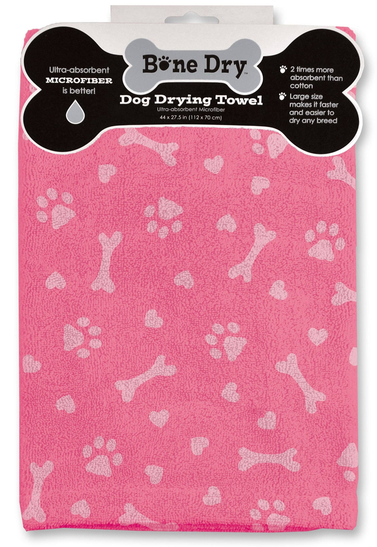 Pink Microfiber Drying Pet Towel