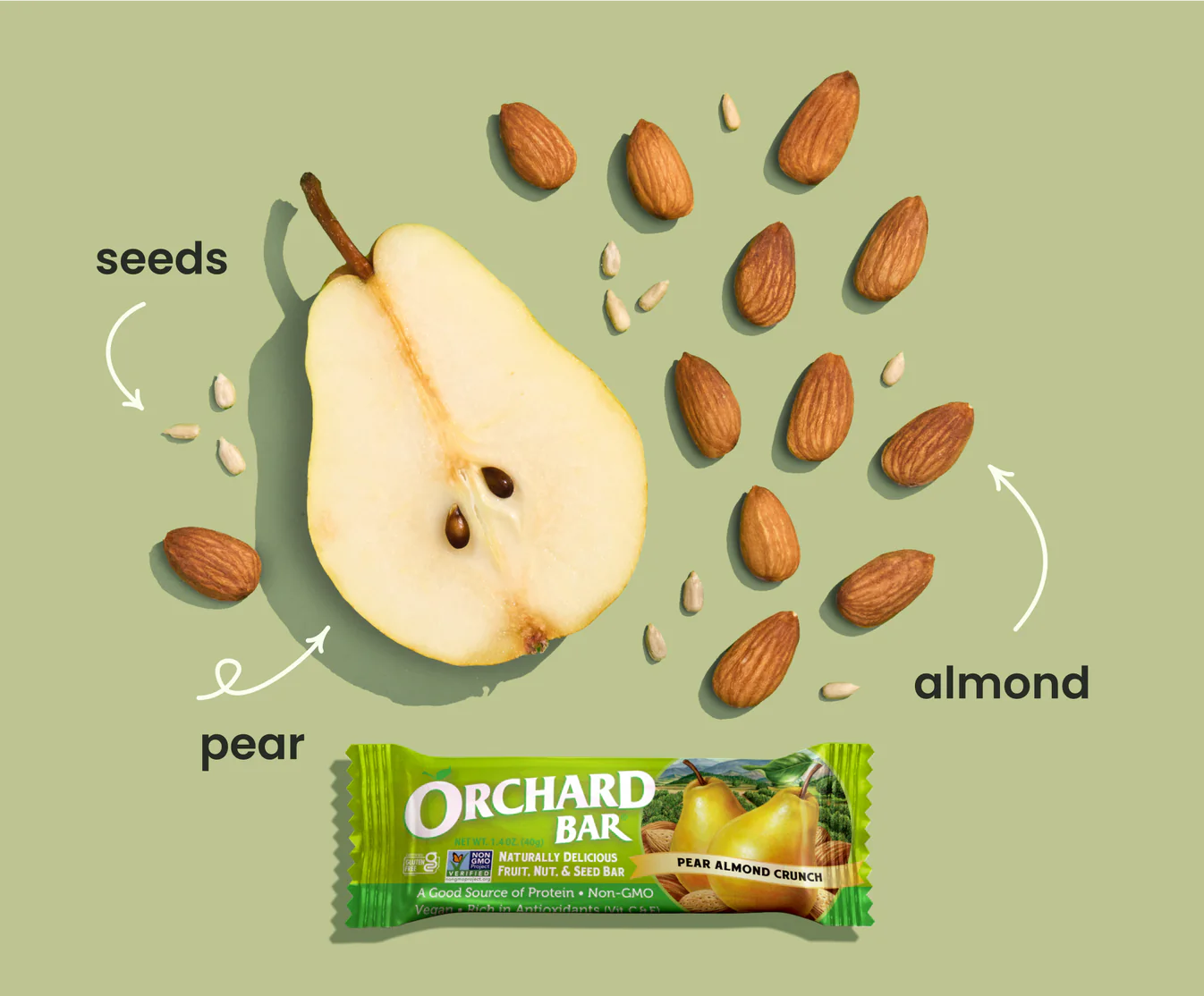 Pear Almond Orchard Bars