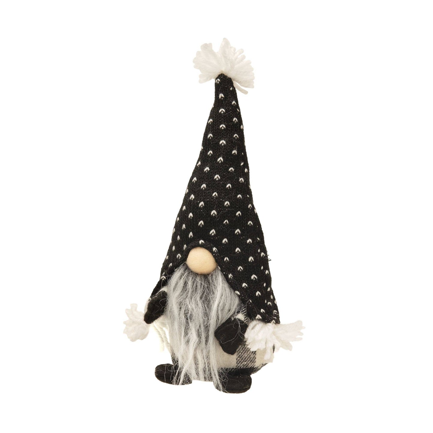 Sm Standing Grey Beard Gnome w/Spotted Hat