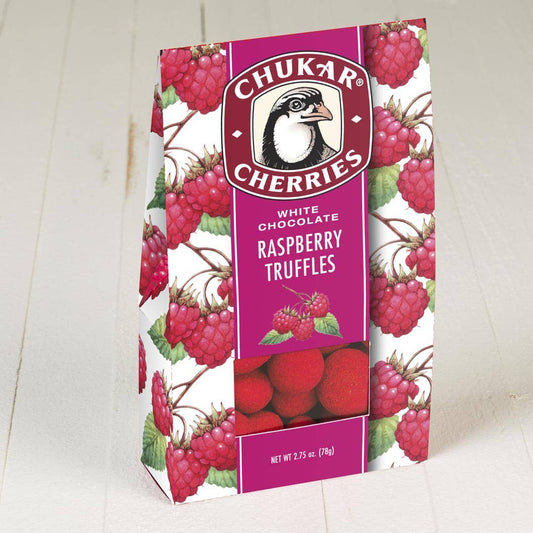 Raspberry Truffles - White Chocolate Box - 2.75 oz