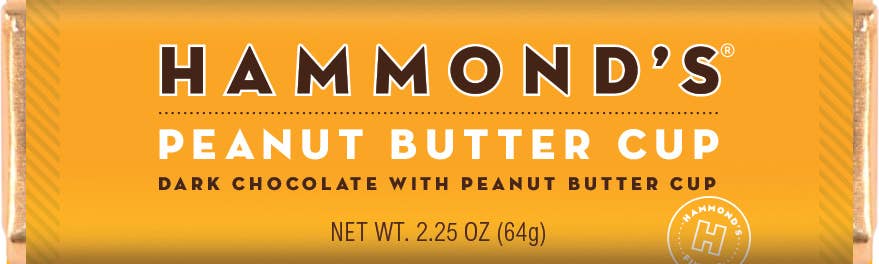 Hammond's Peanut Butter Cup Dark Chocolate Candy Bar  2.25oz