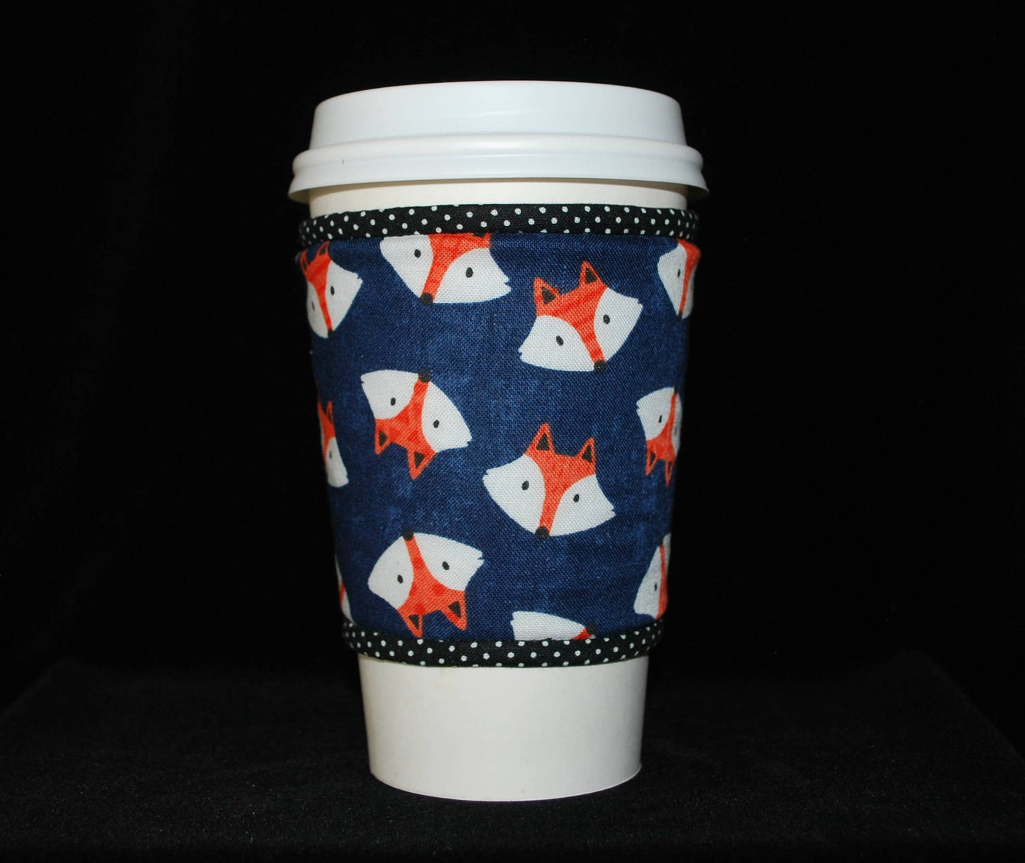 Cup Cozee - Fox Faces On Blue