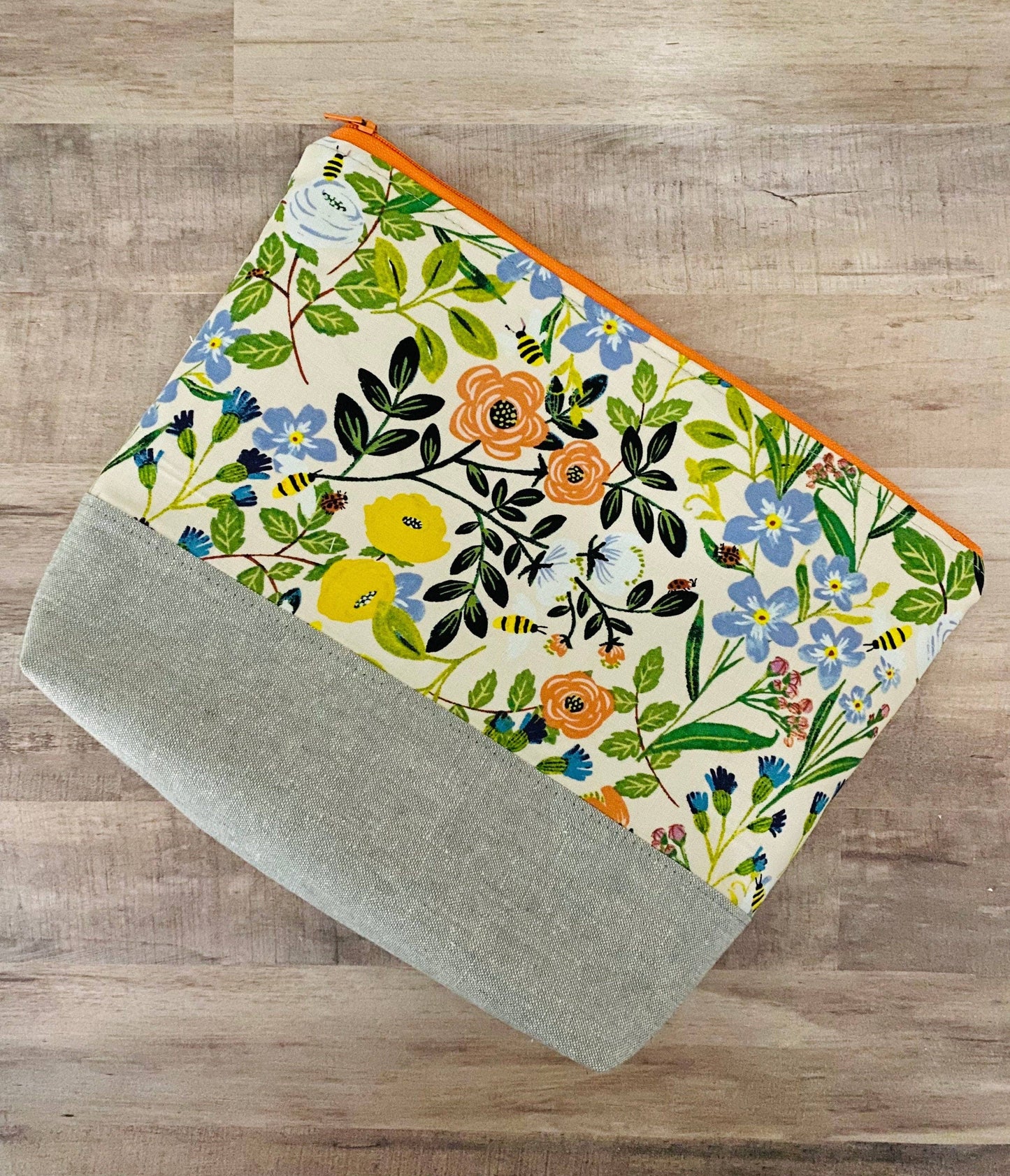 Vibrant Floral Cosmetic Bag