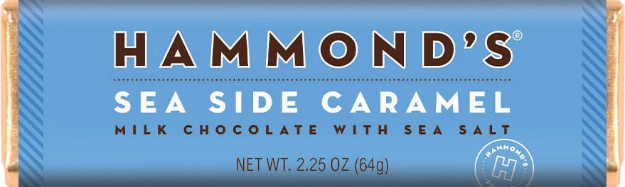 Hammond's Natural Sea Side Caramel Milk Chocolate Candy Bar  2.25oz