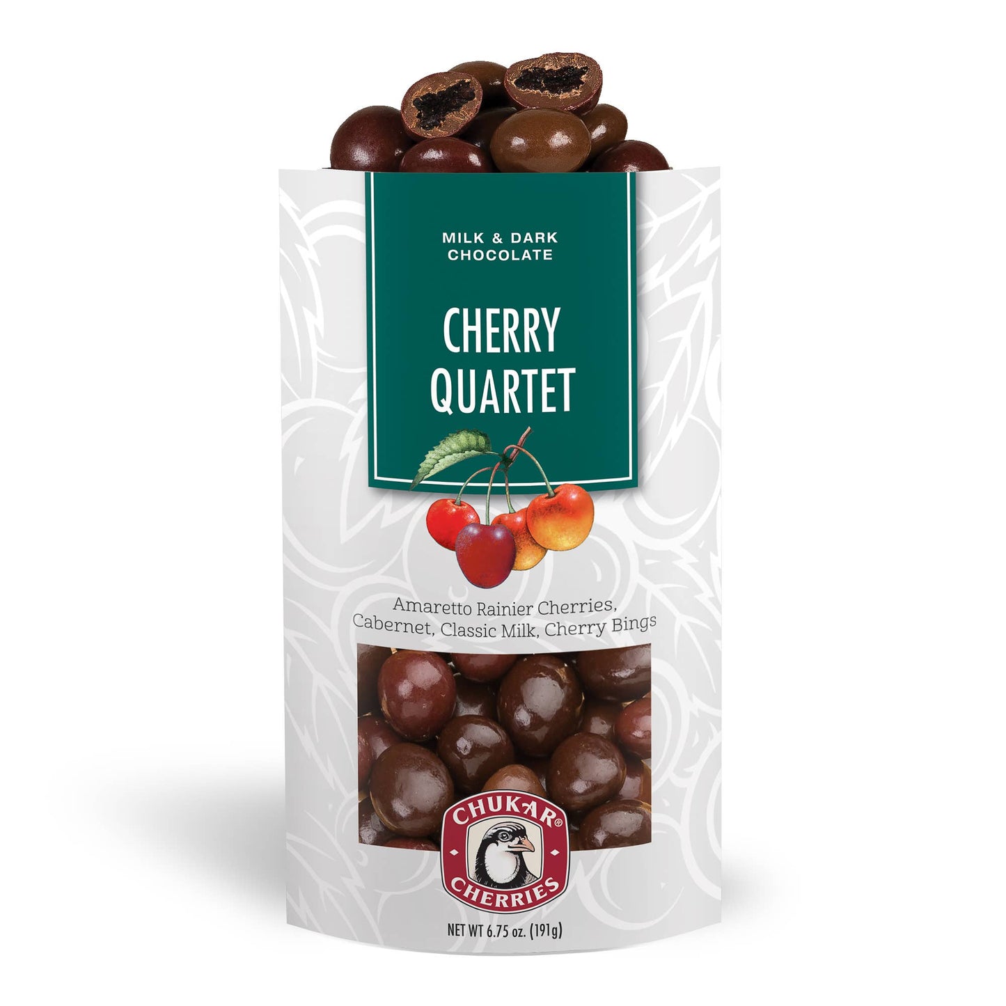 Cherry Quartet - Milk and Dark Chocolate - 6.75 oz